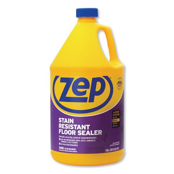 Zep Stain Resistant Floor Sealer, Unscented, 1 gal, PK4 ZUFSLR128